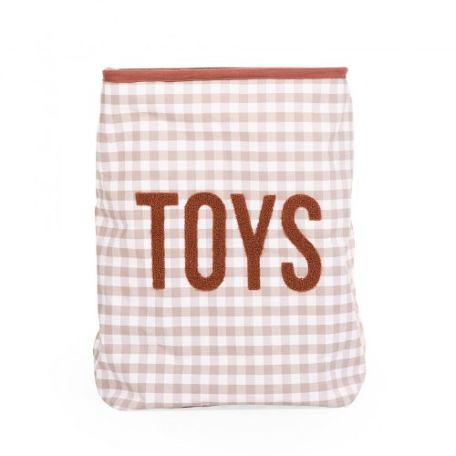 Childhome JÁTÉKTÁROLÓ KOSÁR - KOCKÁS - 35X35X50 CM-Kifutó termék!