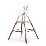Childhome Evolu 2 Etetőszék Lábhosszabító + Footrest - Fa - Mogyoróbarna/Fekete-Kifutó!