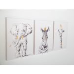 Childhome Olajfestmény - Zsiráf + Arany - 30x40 Cm-Kifutó termék!