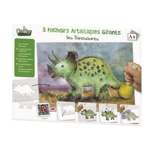 Kép készítés stencillel, Dinoszauruszok Crealign