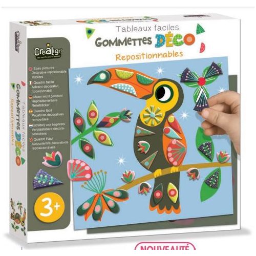 Újrahasználható matricázós képek, Madarak CreaLign