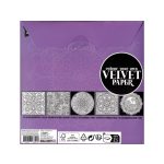 CraftID bársonyszínező 18x18cm 5 lapos, lila CraftArt