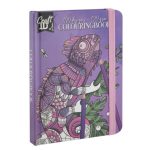 CraftID Színezőfüzet gumiszalaggal 50 lapos, lila CraftArt