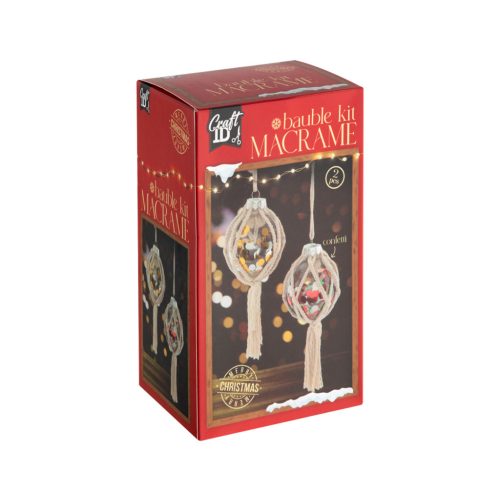 CraftID Makramé karácsonyfadísz készítő kreatív készlet CraftArt