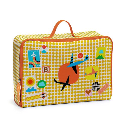 DJECO - LITTLE BIG ROOM  Trendi kis bőrönd - Utazás grafika - Graphic suitcase