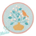 Tolltartó két rekesszel - Madárka - Romantic pencil case