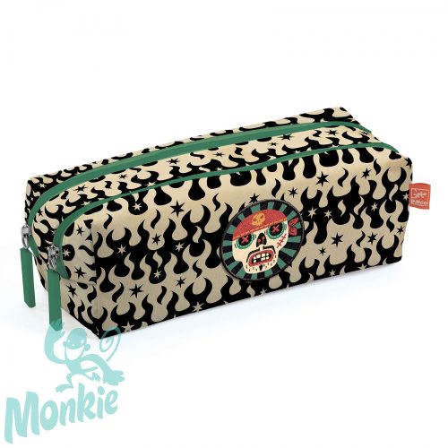 Tolltartó két rekesszel - Koponya - Skull pencil case