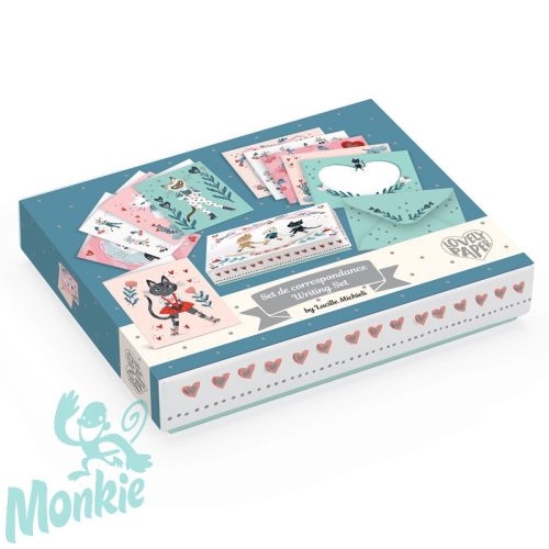 Képeslap készlet borítékkal - Lucille writing set