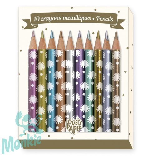 Mini metálszínű ceruza, 10 szín - 10 Chichi mini metalic pencils