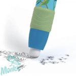 Radír - nyomógombos tollszárban - Judith clip eraser