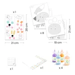 Ujjfestés - Kisállatkák, matricákkal - Messy fun