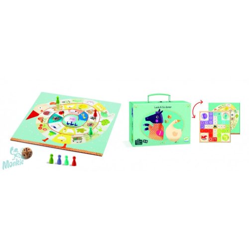 Társasjáték klasszikus - Társasjáték készlet, 2 játék, 3-6 év - Ludo & Co. Junior