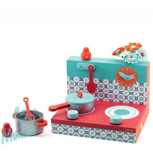 Djeco - Piros tűzhely edényekkel