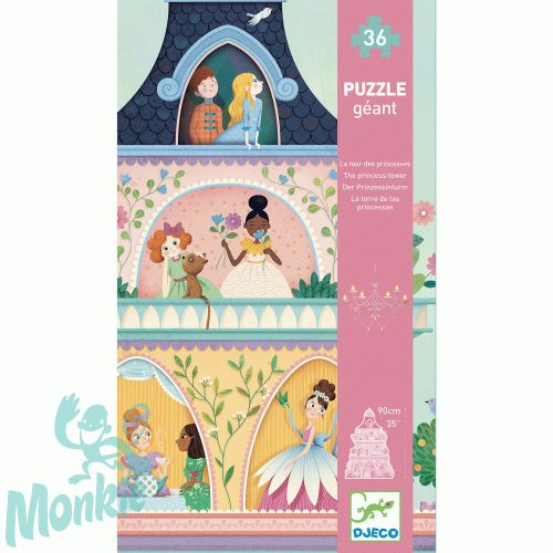 DJECO - JÁTÉKOK Óriás puzzle - A hercegnők kastélytornya - The princess tower