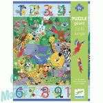 Megfigyeltető puzzle - Dzsungelben 1-10-ig, 54 db-os - 1 to 10 Jungle