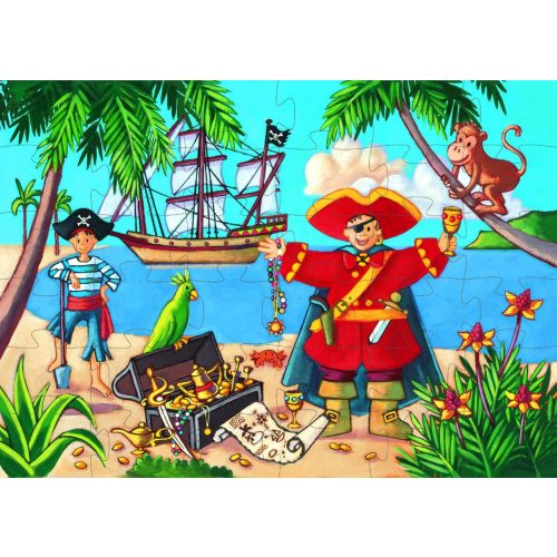 Formadobozos puzzle - Kalózok kincse - The pirate and his treasure