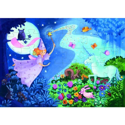 Formadobozos puzzle - Tündér és az egyszarvú - The fairy and the unicorn