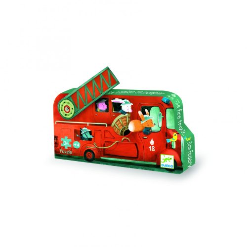 Mini puzzle - A tűzoltóautó - The fire truck 