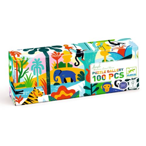 DJECO - JÁTÉKOK Művész puzzle - Dzsungel, 100 db-os - Jungle