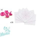 Djeco Flowers - Színkeverő pörgettyű