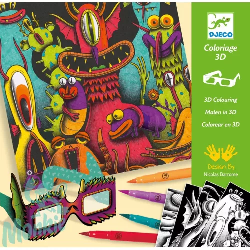 Festés és színezés filctollal - Viccesen Furi 3D - Funny Freaks 3D