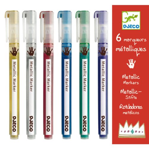 6 fémfesték filctoll - 6 metalic markers