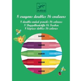   Zsírkréta készlet - 8 duplavégű zsírkréta - 8 twins crayons