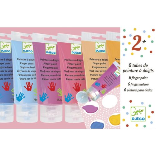 Ujjfesték készlet - 6 szín tubusban - 6 finger paint's tubes - Sweet