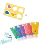 Ujjfesték - Hat csillámos szín - 6 tubes of finger paint - Glitter