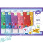 Ujjfesték - Hat csillámos szín - 6 tubes of finger paint - Glitter