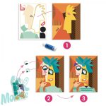 Művészeti műhely - Kockafejek - Inspired by Pablo Picasso - Square Heads