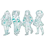 Színezés - Angéla Divat - Angèle & friends