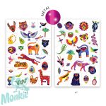 Tetováló matricák - Csodás vadállatok - Wild beauty