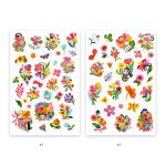 Tetováló matricák - Virág akvarell - Aqua flor