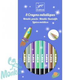   Színes ceruza készlet - 8 szín, metál - 8 metallic pencils