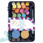 Korongos gouache festék - Művész paletta, 50 szín - Artist’s palette