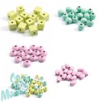 Fagyöngy készlet - Levelek és virágok - Wooden beads, leaves and flowers