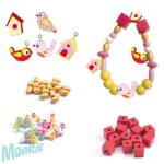 Fagyöngy készlet - Madarak - Wooden beads, bird