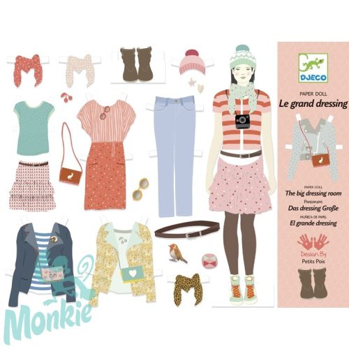 Papírbaba öltöztető - Hatalmas gardrób – One big dressing room