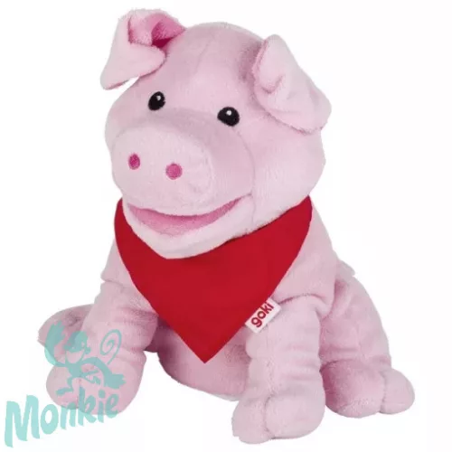 GOKI - Kesztyűbáb, malac, 23 cm, bélelt - GK51782
