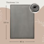 Hakuna matte memóriahabos puha gyerekszőnyeg 200x280 cm - Sötétszürke