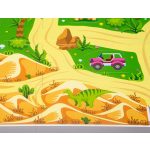 Hakuna matte puzzle játszószőnyeg 120x120 cm - Dinoszauruszok