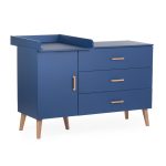 Childhome Bold Blue - Komód - 3 fiók + 1 ajtó + pelenkázó egység