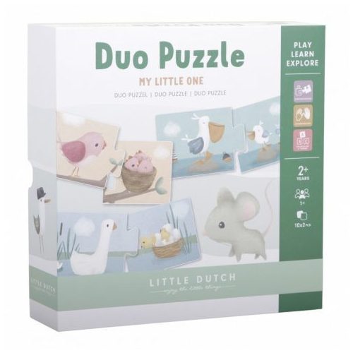 Little Dutch párosító puzzle - virágo&pillangók