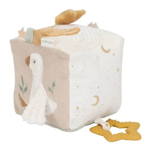 Little Dutch készségfejlesztő plüss kocka - Newborn Naturals