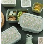 Bento uzsonnásdoboz: VIRÁG zöld