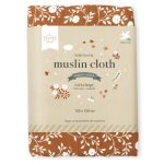 Muszlin kendő XL: virág - karamell