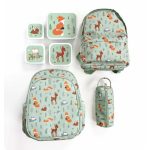 Uzsonnásdoboz (4db-os): ERDEI BARÁTOK-zöld