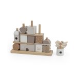 Label Label Montesszori Formaépítő Rudas Fa Építőjáték - Nugát