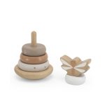 Label-Label Montesszori Toronyépítő - Nugát Színben, Fajáték